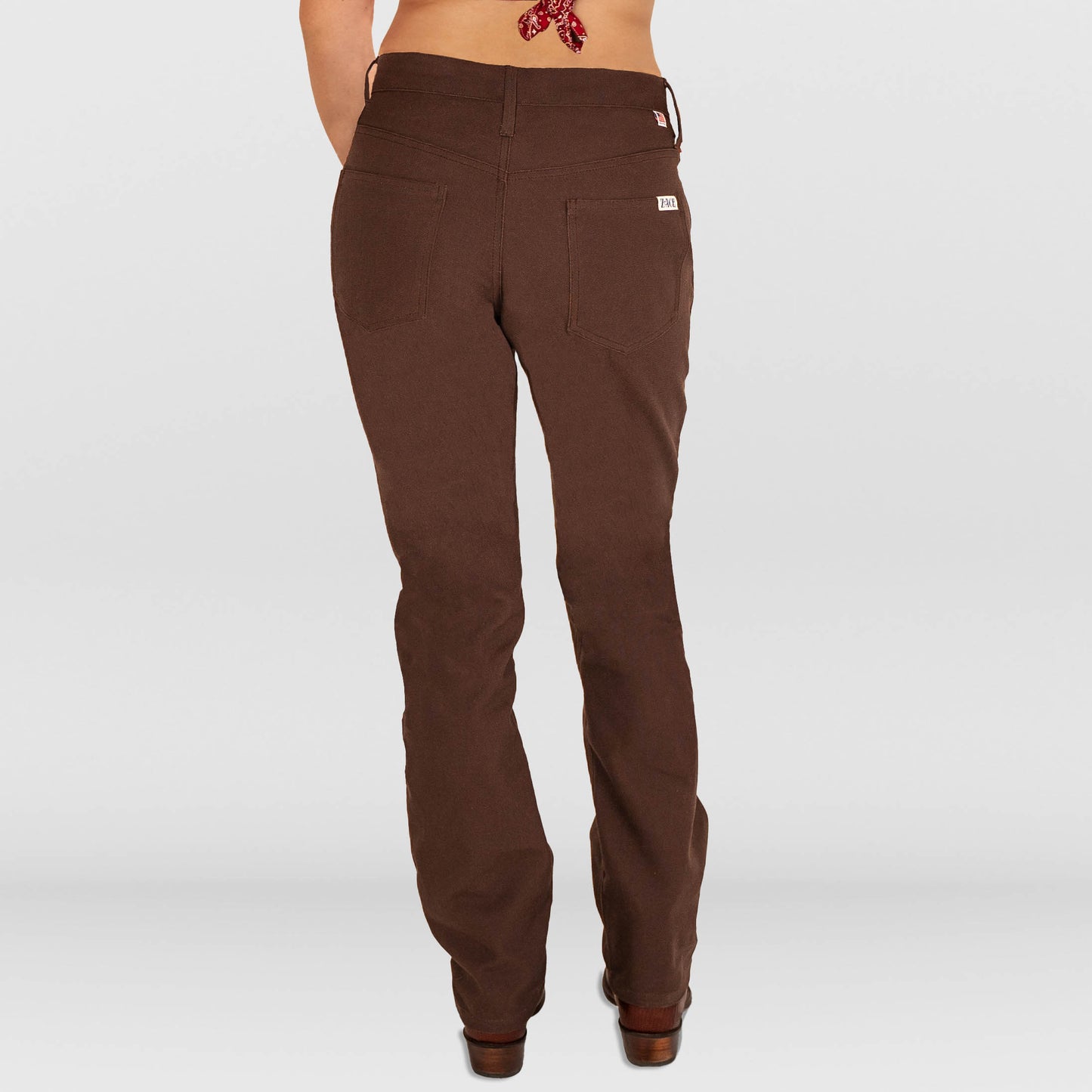Ladies Brown Duck 5 Pocket Jeans