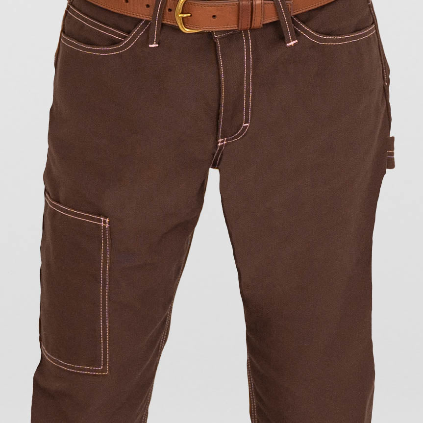 Ladies Brown Duck Work Jeans