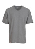 Gray Short Sleeve V-Neck T-Shirt