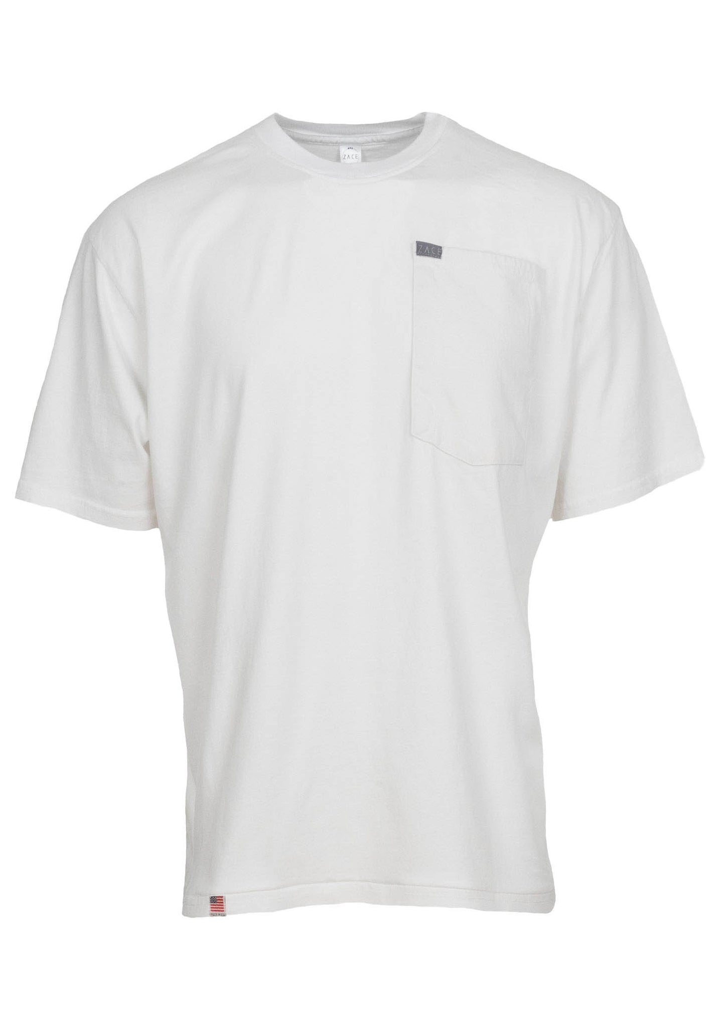 White Short Sleeve Patch Pocket T-Shirt