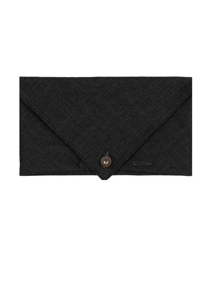 Black Denim Button Bandana