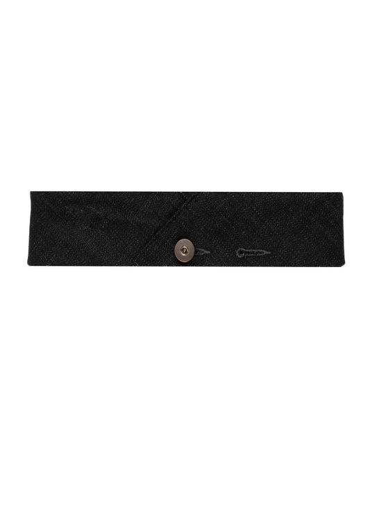 Black Denim Button Bandana