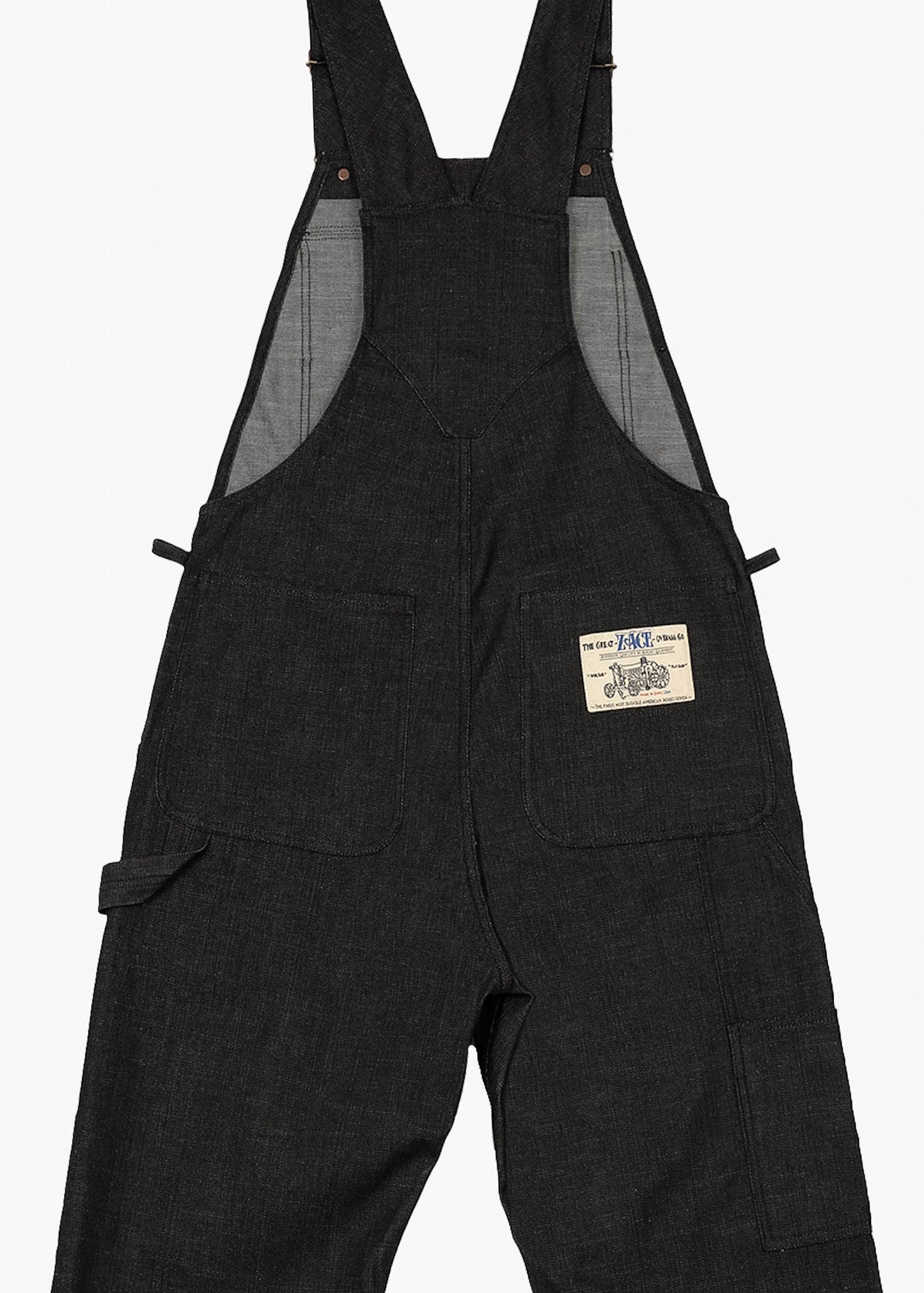 Black Italian Denim Heritage Overalls