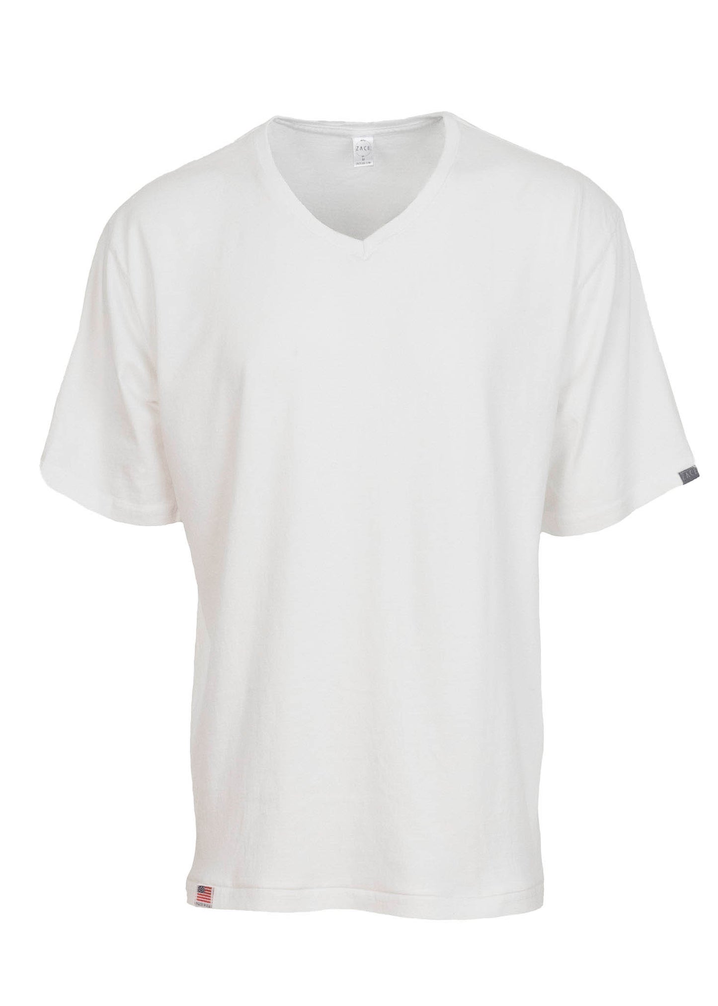 White Short Sleeve V-Neck T-Shirt