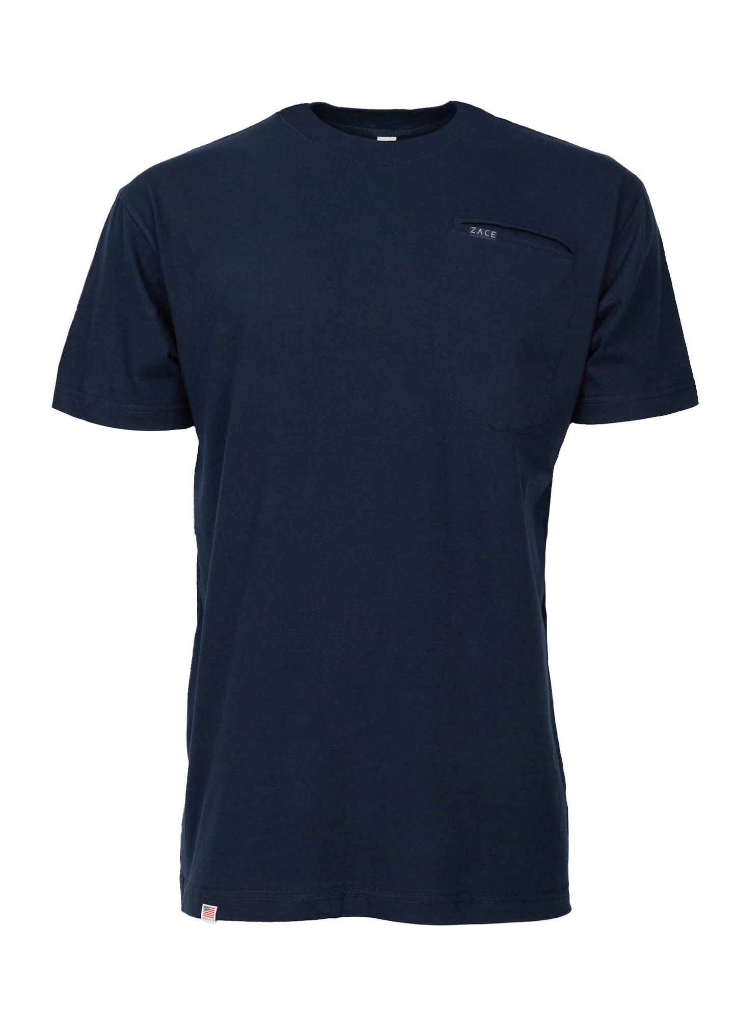 Navy Short Sleeve Welt Pocket T-Shirt