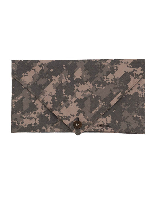 Tan Camouflage Rip Stop Button Bandana