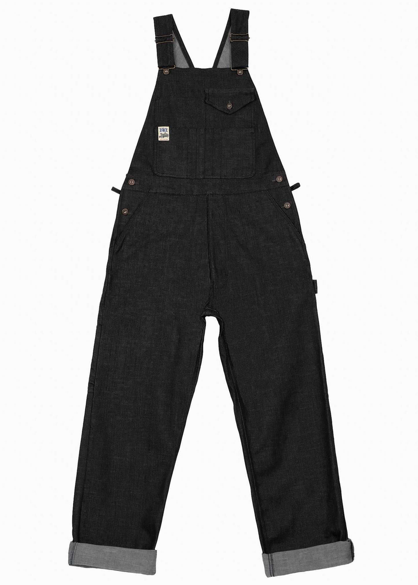 Black Italian Denim Heritage Overalls