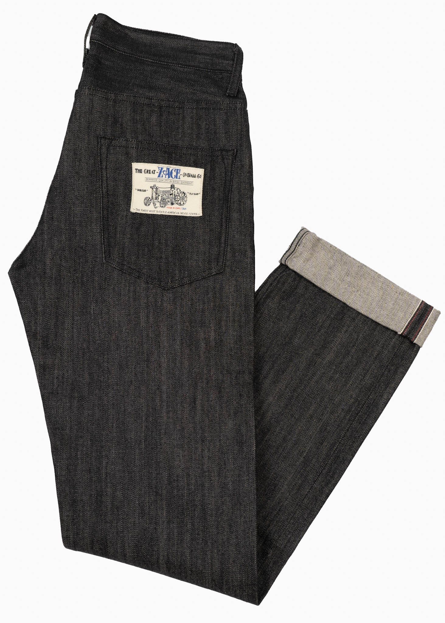 Relaxed Fit - Black Selvedge Italian Denim Heritage Jeans
