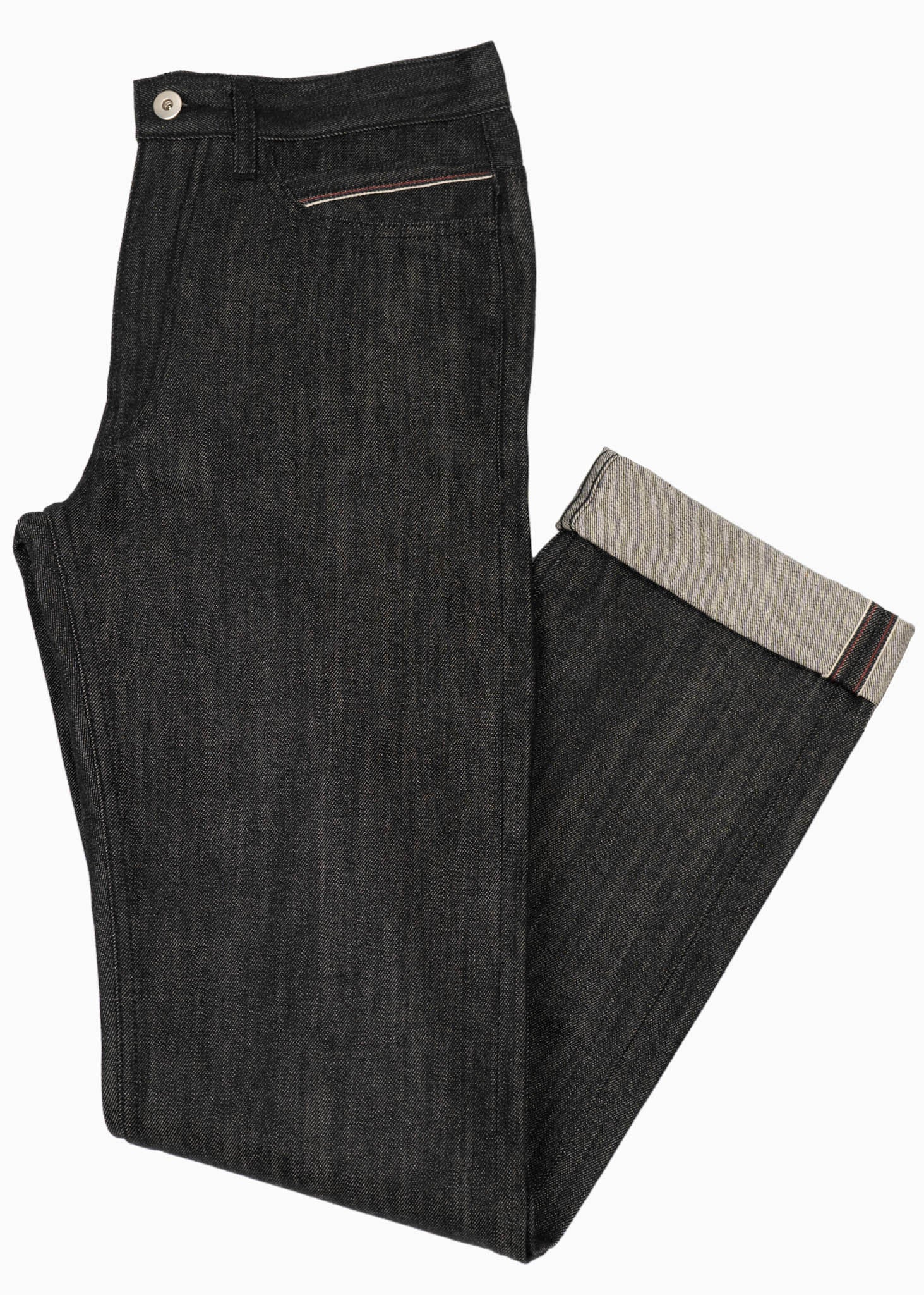 Relaxed Fit - Black Selvedge Italian Denim Heritage Jeans