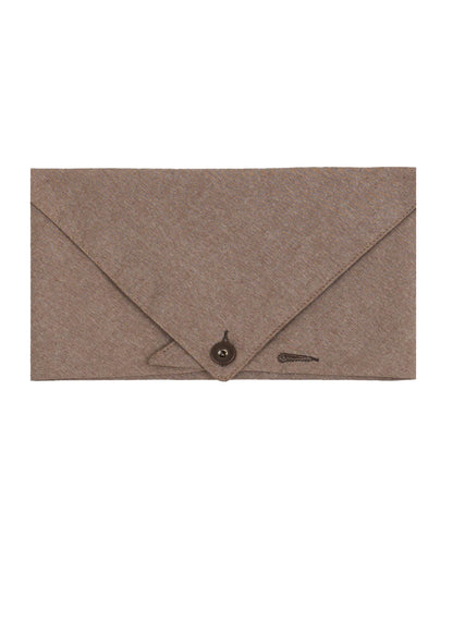 Brown Chambray Button Bandana